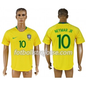 Brasilien Matchtröjor Neymar Jr 10 Hemma Fotbollströja VM 2018