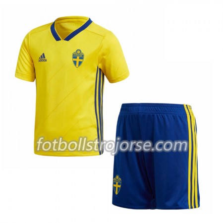 Sverige Matchtröjor Barn Hemma Fotbollströja VM 2018