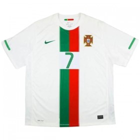 Portugal Ronaldo 7 2010 Matchtröjor Retro Borta Fotbollströja