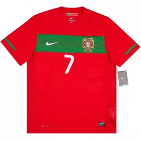 Portugal Ronaldo 7 2010 Matchtröjor Retro Hemma Fotbollströja