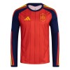Spanien Matchtröjor Hemma Fotbollströja VM 2026 Långärmad Spanien Matchtröjor Hemma Fotbollströja VM 2026 Långärmad