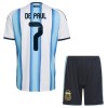 Argentina De Paul 7 Matchtröjor Barn Hemma Fotbollströja VM 2026 Argentina De Paul 7 Matchtröjor Barn Hemma Fotbollströja VM 2026