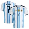 Argentina De Paul 7 Matchtröjor Hemma Fotbollströja VM 2026