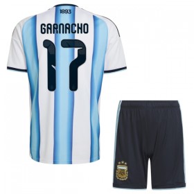 Argentina Garnacho 17 Matchtröjor Barn Hemma Fotbollströja VM 2026