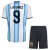Argentina J. Alvarez 9 Matchtröjor Barn Hemma Fotbollströja VM 2026 Argentina J. Alvarez 9 Matchtröjor Barn Hemma Fotbollströja VM 2026