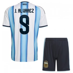 Argentina J. Alvarez 9 Matchtröjor Barn Hemma Fotbollströja VM 2026