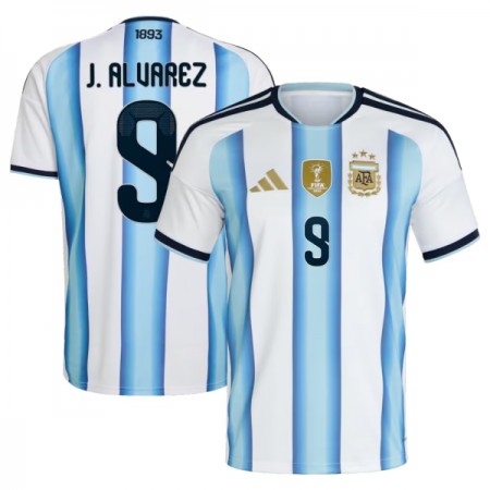 Argentina J. Alvarez 9 Matchtröjor Hemma Fotbollströja VM 2026 Argentina J. Alvarez 9 Matchtröjor Hemma Fotbollströja VM 2026