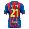 FC Barcelona F. De Jong 21 Matchtröjor Barn Fjärde Fotbollströja 2025-26