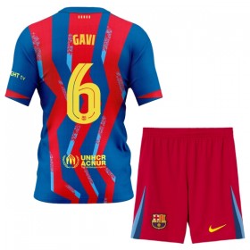 FC Barcelona Gavi 6 Matchtröjor Barn Fjärde Fotbollströja 2025-26