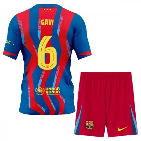 FC Barcelona Gavi 6 Matchtröjor Barn Fjärde Fotbollströja 2025-26