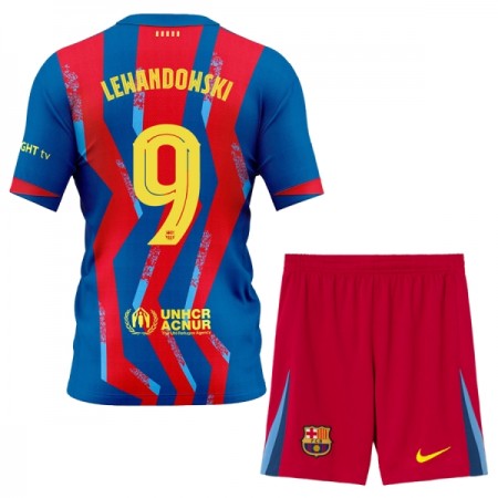 FC Barcelona Lewandowski 9 Matchtröjor Barn Fjärde Fotbollströja 2025-26