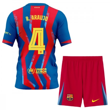 FC Barcelona R. Araujo 4 Matchtröjor Barn Fjärde Fotbollströja 2025-26