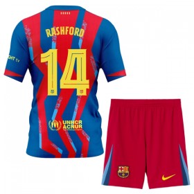 FC Barcelona Rashford 14 Matchtröjor Barn Fjärde Fotbollströja 2025-26