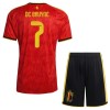 Belgien De Bruyne 7 Matchtröjor Barn Hemma Fotbollströja VM 2026