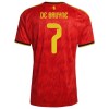 Belgien De Bruyne 7 Matchtröjor Barn Hemma Fotbollströja VM 2026