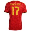 Belgien De Ketelaere 17 Matchtröjor Hemma Fotbollströja VM 2026