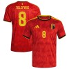 Belgien Tielemans 8 Matchtröjor Hemma Fotbollströja VM 2026