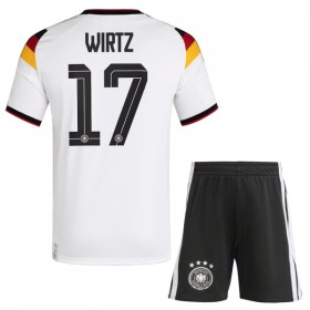 Tyskland Wirtz 17 Matchtröjor Barn Hemma Fotbollströja VM 2026