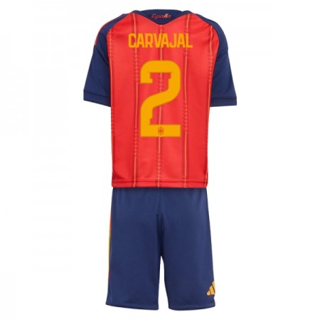 Spanien Carvajal 2 Matchtröjor Barn Hemma Fotbollströja VM 2026