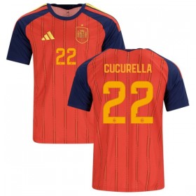 Spanien Cucurella 22 Matchtröjor Hemma Fotbollströja VM 2026
