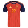 Spanien Cucurella 22 Matchtröjor Hemma Fotbollströja VM 2026