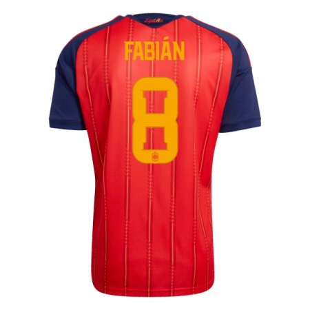 Spanien Fabian 8 Matchtröjor Hemma Fotbollströja VM 2026 Spanien Fabian 8 Matchtröjor Hemma Fotbollströja VM 2026