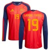 Spanien Lamine Yamal 19 Matchtröjor Hemma Fotbollströja VM 2026 Långärmad Spanien Lamine Yamal 19 Matchtröjor Hemma Fotbollströja VM 2026 Långärmad