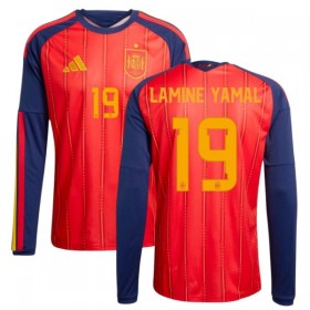 Spanien Lamine Yamal 19 Matchtröjor Hemma Fotbollströja VM 2026 Långärmad