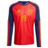 Spanien Lamine Yamal 19 Matchtröjor Hemma Fotbollströja VM 2026 Långärmad