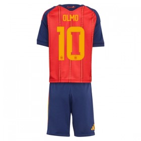 Spanien Olmo 10 Matchtröjor Barn Hemma Fotbollströja VM 2026
