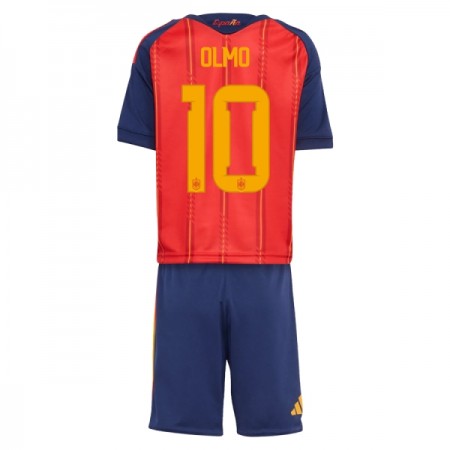 Spanien Olmo 10 Matchtröjor Barn Hemma Fotbollströja VM 2026