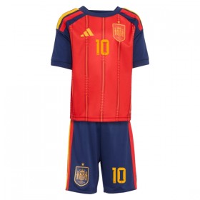 Spanien Olmo 10 Matchtröjor Barn Hemma Fotbollströja VM 2026