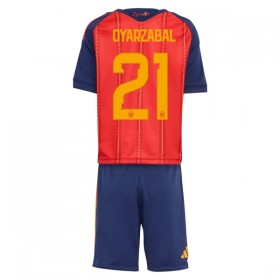 Spanien OYARZABAL 21 Matchtröjor Barn Hemma Fotbollströja VM 2026