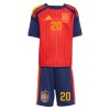 Spanien Pedri 20 Matchtröjor Barn Hemma Fotbollströja VM 2026