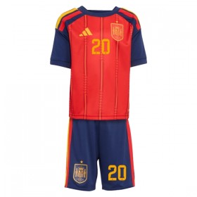 Spanien Pedri 20 Matchtröjor Barn Hemma Fotbollströja VM 2026