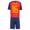 Spanien Rodrigo 16 Matchtröjor Barn Hemma Fotbollströja VM 2026