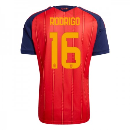 Spanien Rodrigo 16 Matchtröjor Hemma Fotbollströja VM 2026