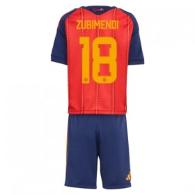 Spanien ZUBIMENDI 18 Matchtröjor Barn Hemma Fotbollströja VM 2026