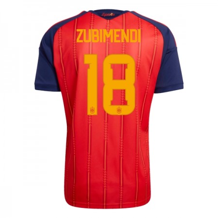 Spanien ZUBIMENDI 18 Matchtröjor Hemma Fotbollströja VM 2026 Spanien ZUBIMENDI 18 Matchtröjor Hemma Fotbollströja VM 2026