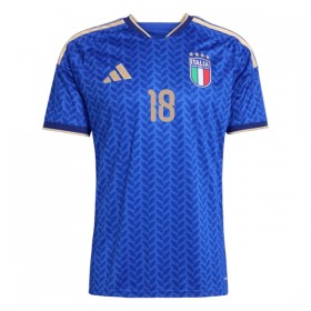 Italien Barella 18 Matchtröjor Barn Hemma Fotbollströja VM 2026