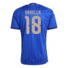Italien Barella 18 Matchtröjor Barn Hemma Fotbollströja VM 2026