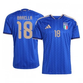 Italien Barella 18 Matchtröjor Hemma Fotbollströja VM 2026