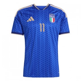 Italien Raspadori 11 Matchtröjor Barn Hemma Fotbollströja VM 2026