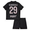 Paris Saint-Germain B. Barcola 29 Matchtröjor Jordan Barn Fjärde Fotbollströja 2025-26