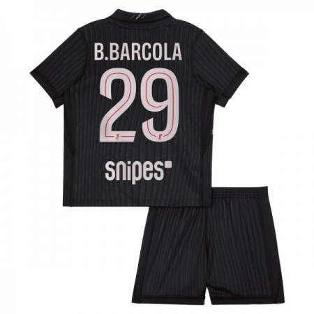 Paris Saint-Germain B. Barcola 29 Matchtröjor Jordan Barn Fjärde Fotbollströja 2025-26