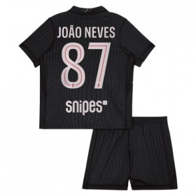 Paris Saint-Germain Joao Neves 87 Matchtröjor Jordan Barn Fjärde Fotbollströja 2025-26