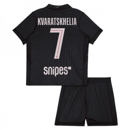 Paris Saint-Germain Kvaratskhelia 7 Matchtröjor Jordan Barn Fjärde Fotbollströja 2025-26 Paris Saint-Germain Kvaratskhelia 7 Matchtröjor Jordan Barn Fjärde Fotbollströja 2025-26