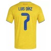 Colombia Luis Diaz 7 Matchtröjor Hemma Fotbollströja VM 2026 Colombia Luis Diaz 7 Matchtröjor Hemma Fotbollströja VM 2026