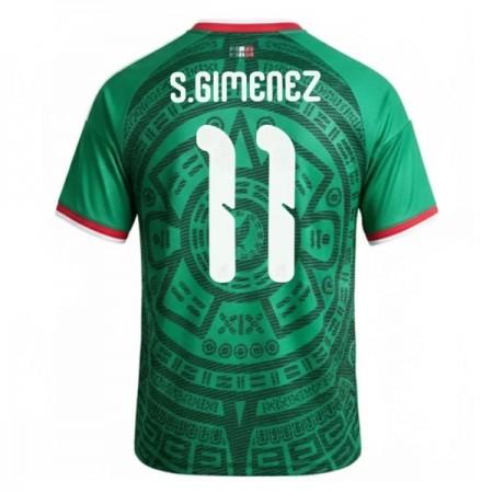 Mexiko S.Gimenez 11 Matchtröjor Hemma Fotbollströja VM 2026 Mexiko S.Gimenez 11 Matchtröjor Hemma Fotbollströja VM 2026