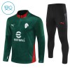 Barn AC Milan Trainings Sweatshirt Kvarts-Dragkedja 2025-26 Grön Barn AC Milan Trainings Sweatshirt Kvarts-Dragkedja 2025-26 Grön